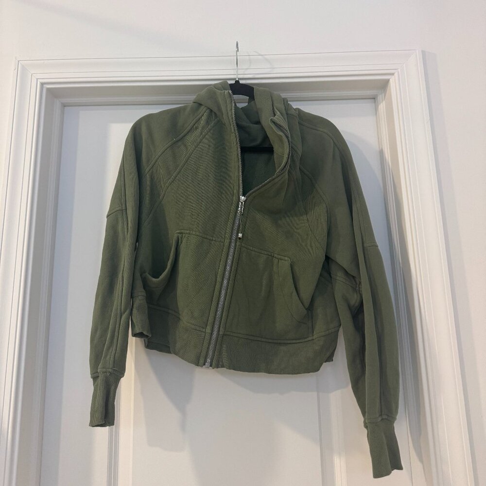 lululemon Scuba Oversized Full Zip | Green Twill | Size XS/S